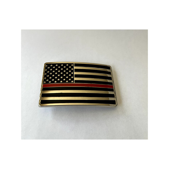 Thin Red Line Fire Fighter Belt Buckle - Picture 1 of 7